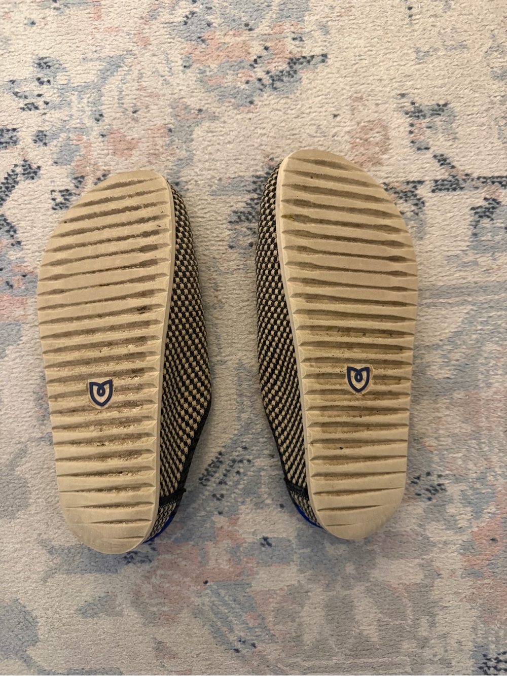 Rothy's Black and Cream Woven Slip-On Mules - Picture 2 of 2